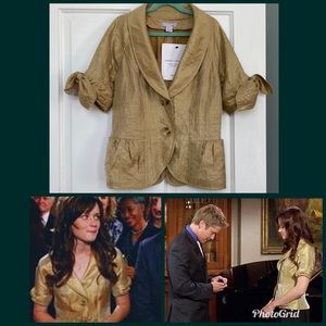 ASO Rory Gilmore Girls gold bow evening jacket blazer vintage designer 00s